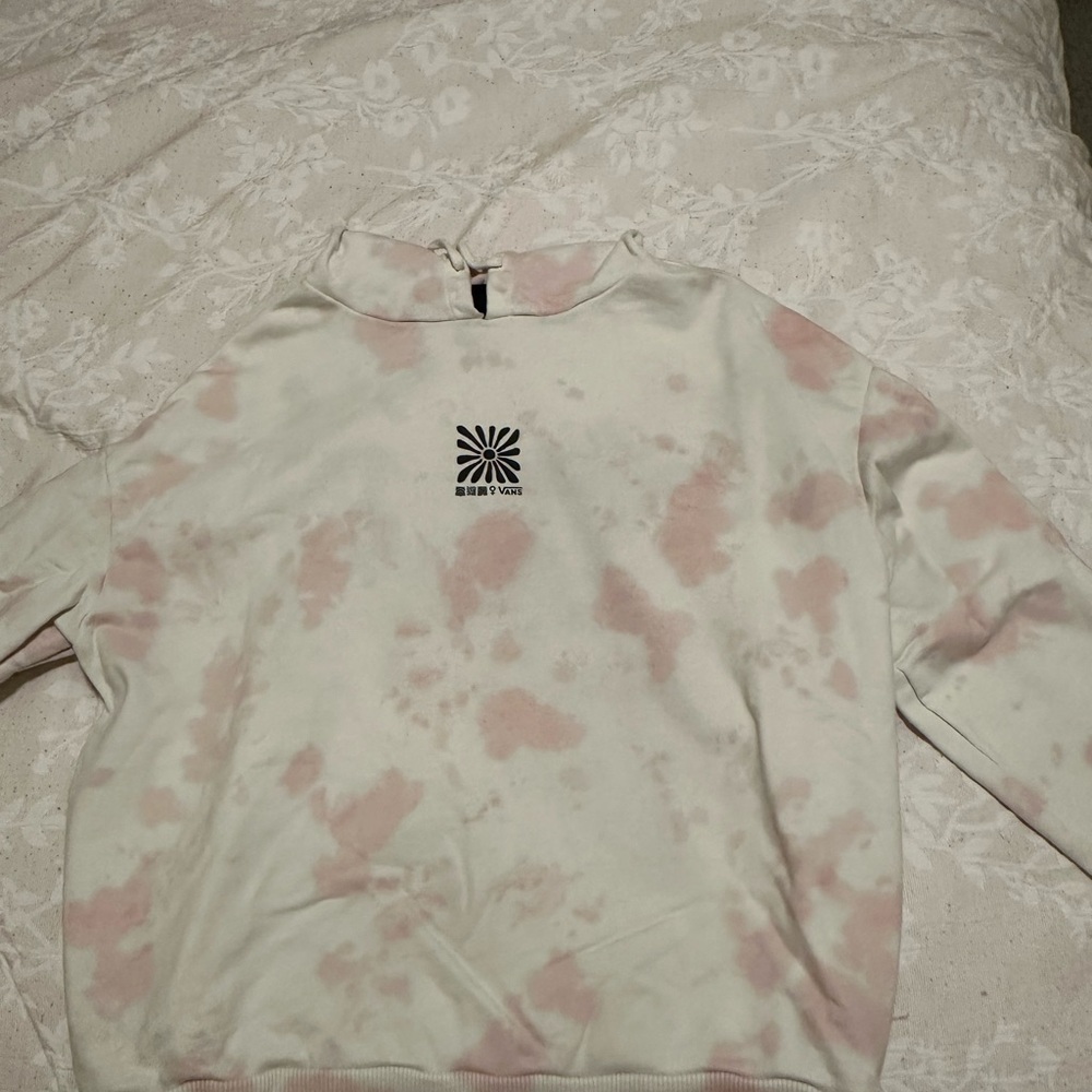 Vans Pink and White Women's Sweater